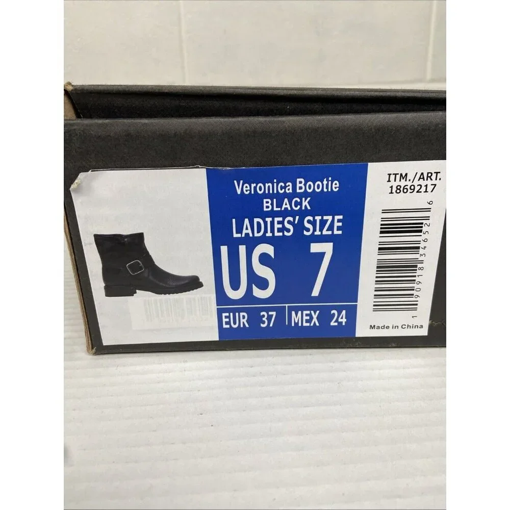 NEW Frye Veronica Women's Black Leather Buckled Bootie Waterproof Biker‎ Boots